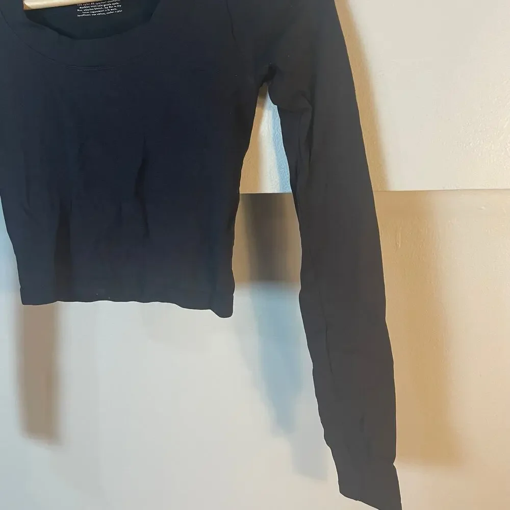 Free People REVOLVE x Intimately FP XS/S Have It All Long Sleeve In Washed Black